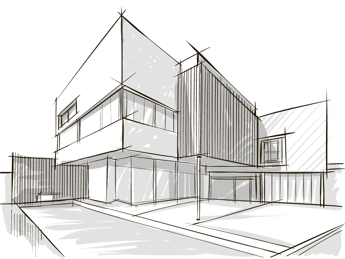 Modern architecture building